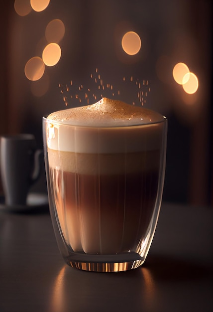 Tazza di caffè cappuccino caldo AI generativa
