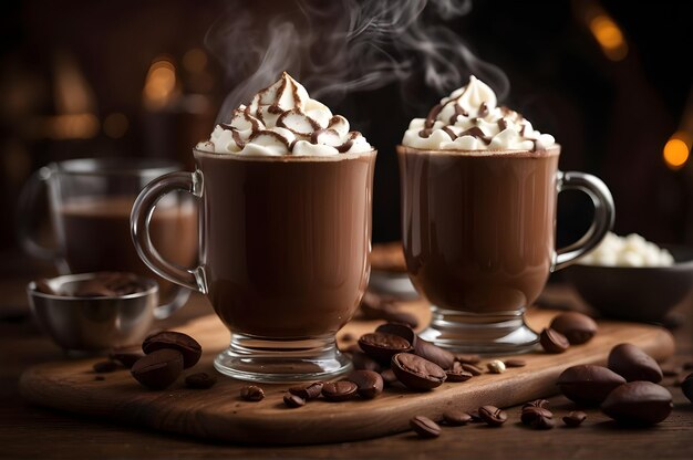 tazza di caffè con cioccolato