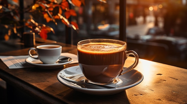 tazza di caffè con latte art