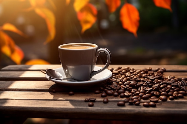 Tazza di caffè con latte su sfondo scuro Latte caldo o cappuccino preparato con latte su un tavolo di legno