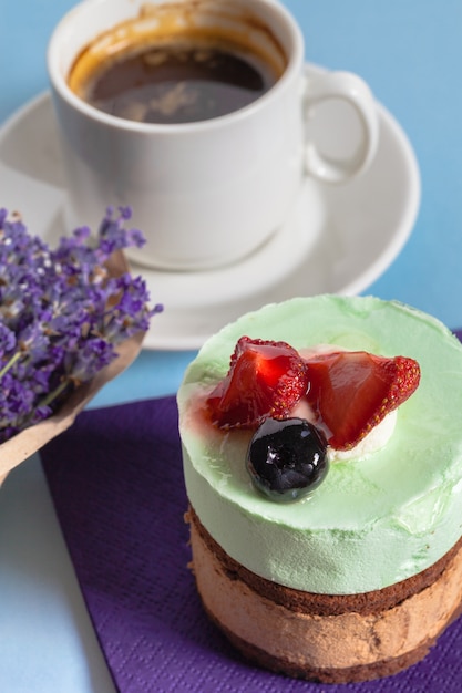 Tazza Di Caffè Con Torta