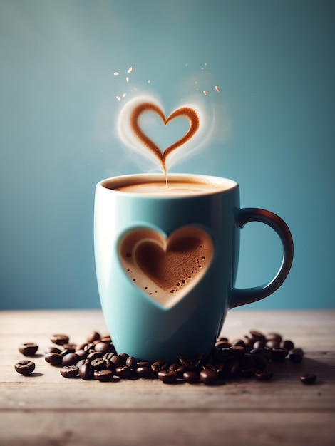 Tazza di caffè con un cuore