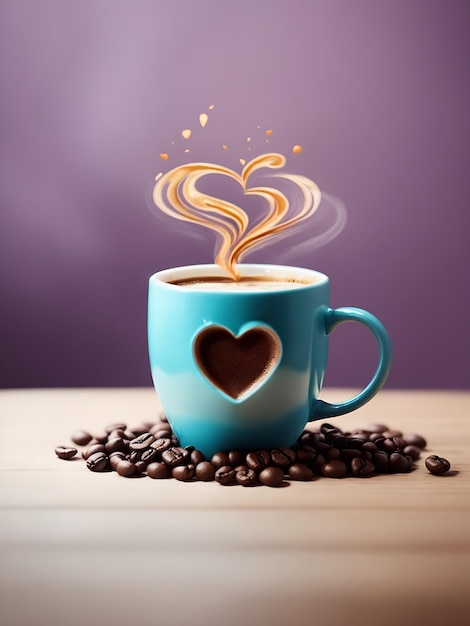 Tazza di caffè con un cuore