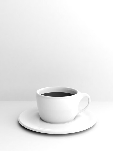 Tazza di caffè della rappresentazione 3d