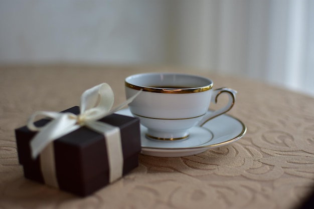 Tazza di caffè e biscotti