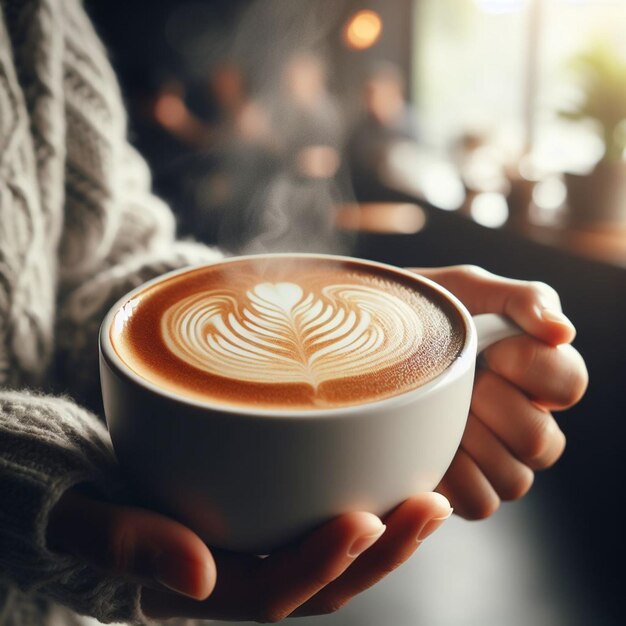 tazza di caffè in mano