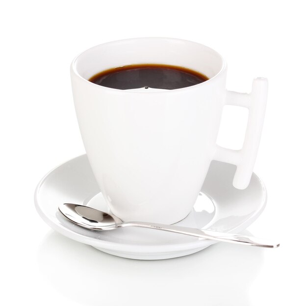 Tazza di caffè isolata su bianco