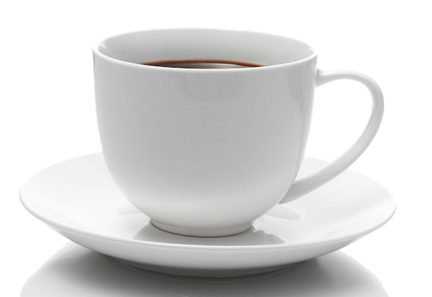 Tazza di caffè isolata su bianco