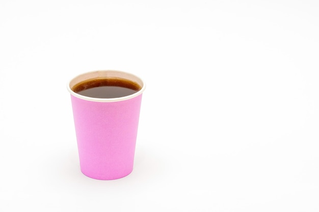 Tazza di caffè isolato su sfondo bianco Caffè Caffè in vetro