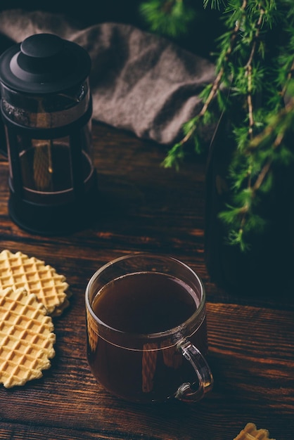 Tazza di caffè prodotta in french press