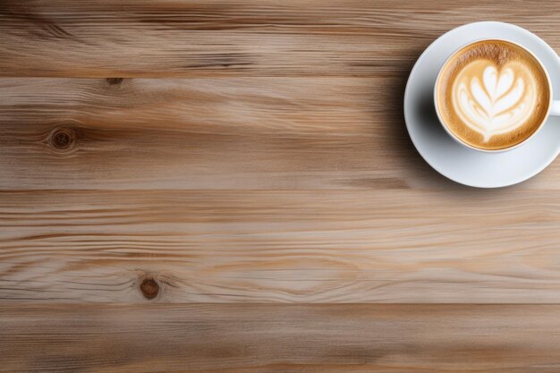 Tazza di caffè su un tavolo di legno