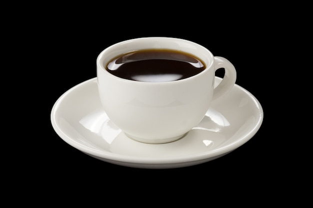 Tazza di caffè sul nero