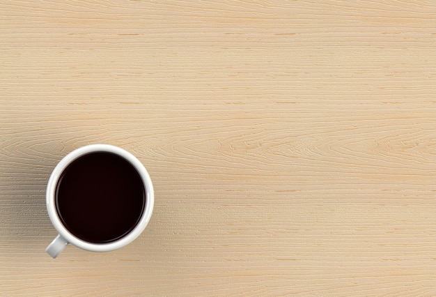 Tazza di caffè sul tavolo di legno