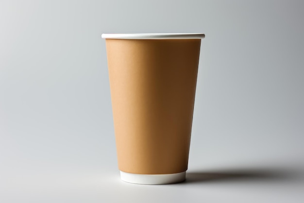 tazza di carta marrone per la fotografia professionale del caffè