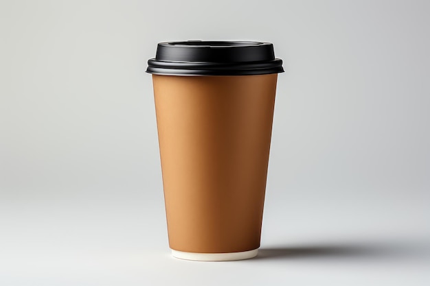 tazza di carta marrone per la fotografia professionale del caffè
