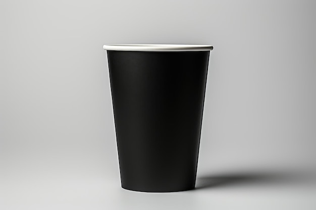 tazza di carta nera per la fotografia professionale del caffè