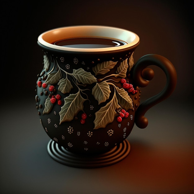 Tazza di Natale con caffè