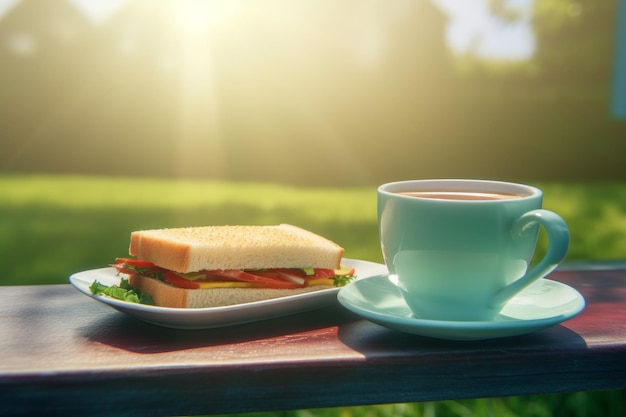 Tazza di tè caldo del mattino Genera Ai