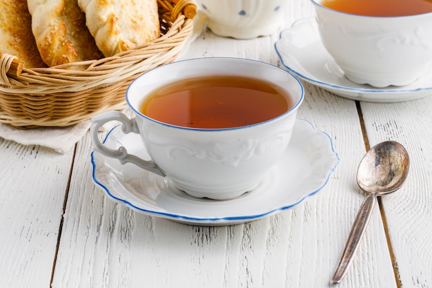 Tazza di tè in una bella tazza