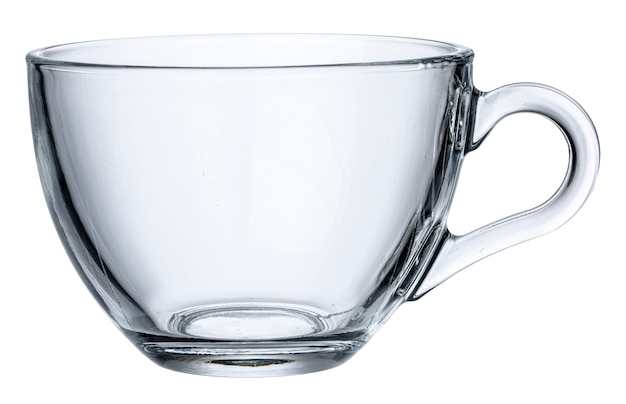 Tazza di vetro per tè isolata