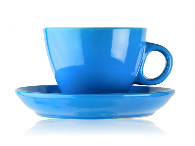 Tazza e piattino blu