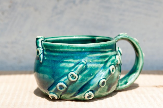 Tazza Greenblue Hendmade decorata con tentacoli di polpo