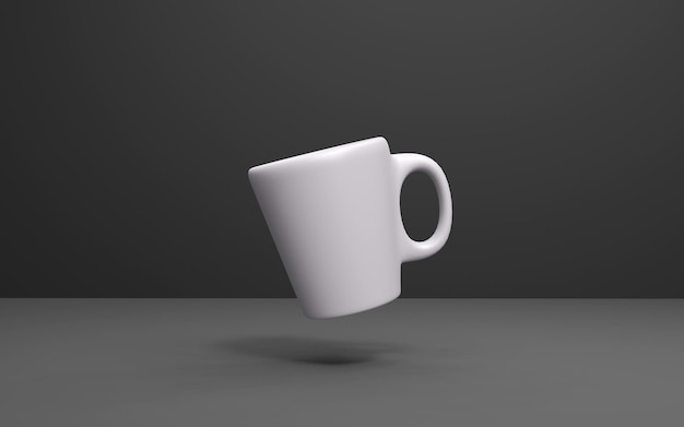 Tazza su sfondo nero mock up 3D