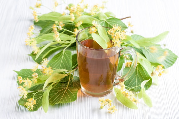 Tè con fiori di tiglio