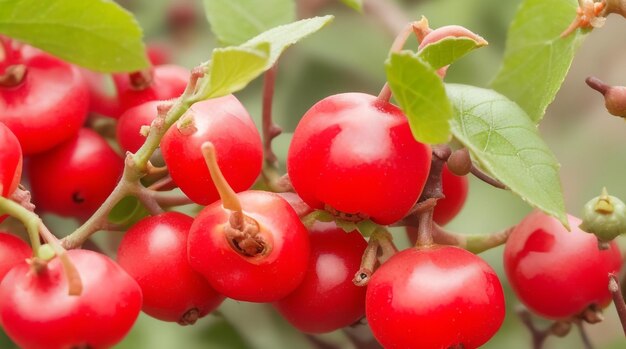 Tè di rosa canina e frutti di bosco di Nature's Brew su uno sfondo naturale Beatitudine botanica