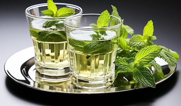 Tè medicinale alla menta generato dall'IA