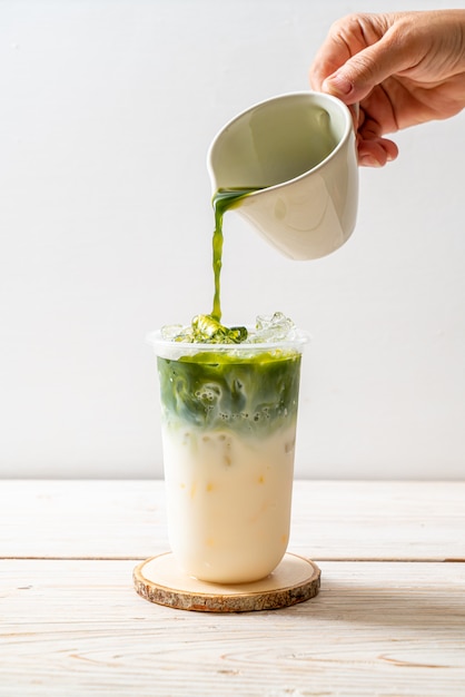 tè verde freddo matcha latte