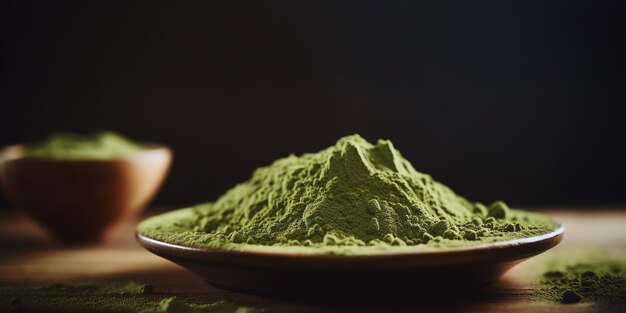 Tè verde matcha in polvere