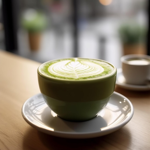 Tè verde matcha latte o tè verde matcha latte