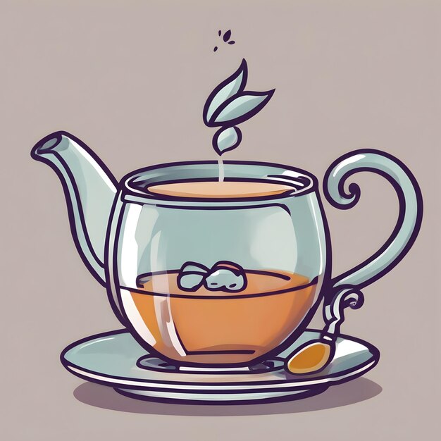 Tea Drink Icon cartone animato Molto figo