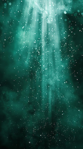 Teal Dust Rain Effect con pioggia torrenziale e Teal Color Glowi Effect FX Texture Film Filter BG Art