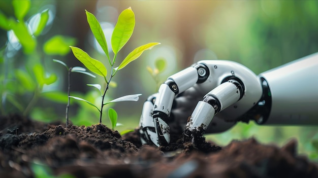 Techno guardian grows life