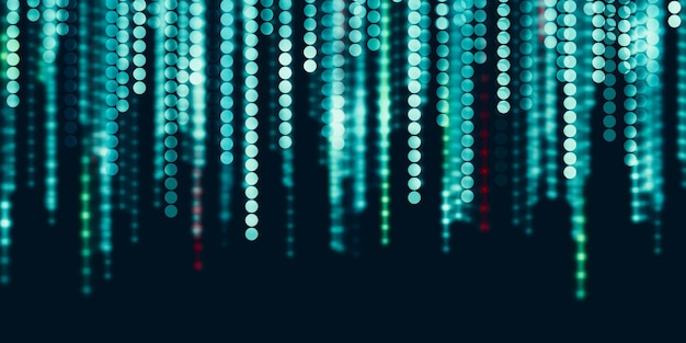 technology background circle abstract neon dots 3d illustration