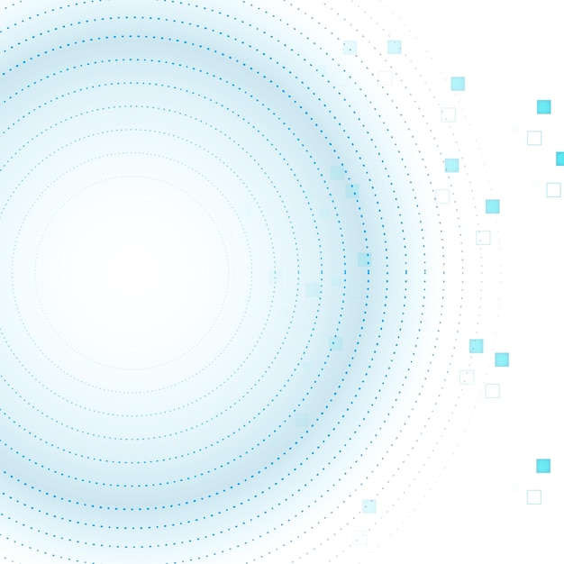 Technology circle blue background png in digital transformation concept