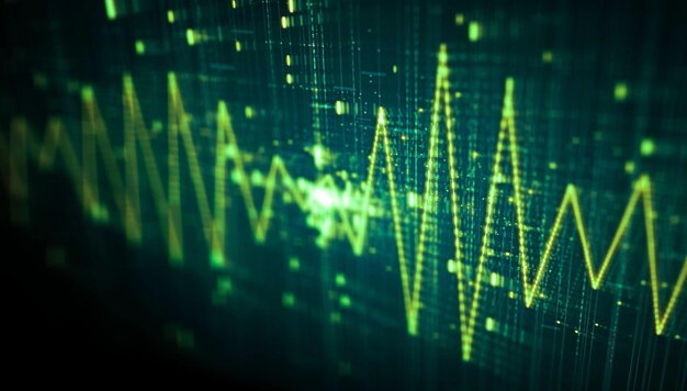 Tecnologia astratta sfondo verde connessione di rete sfondo digitale