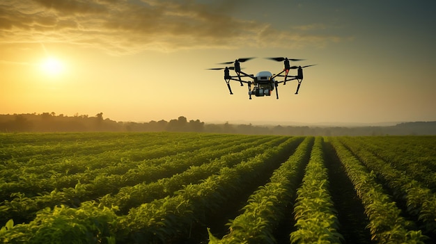 Tecnologia dei droni per l'impollinazione che coltiva la tecnologia moderna