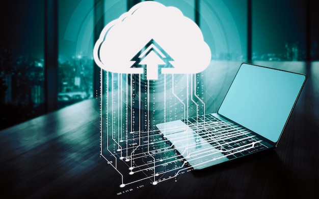 Tecnologia del cloud computing e archiviazione di dati online per le reti aziendali