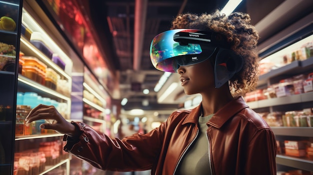 tecnologia di apprendimento del marchio per la strategia di sostenibilità del metaverso delle cuffie VR per le donne