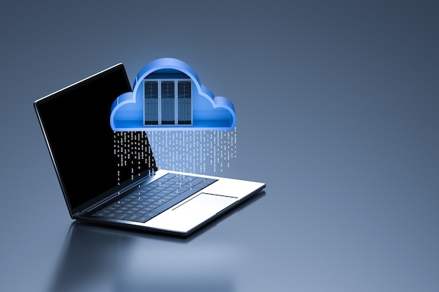 Tecnologia di cloud computing con server di rendering 3D con cloud