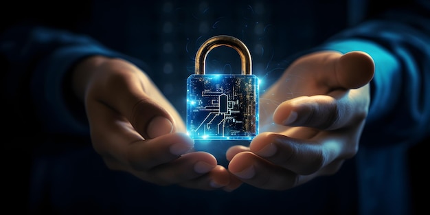 Tecnologia di sicurezza informatica accesso sicuro password protetto sistema endpoint sicurezza difesa informatica