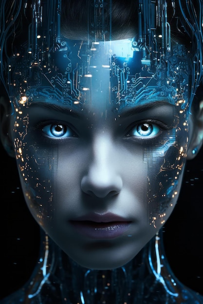 tecnologia e business futuristico dell'intelligenza artificiale digitale di fantascienza