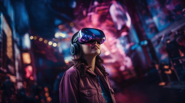 Tecnologia e innovazione occhiali di realtà virtuale