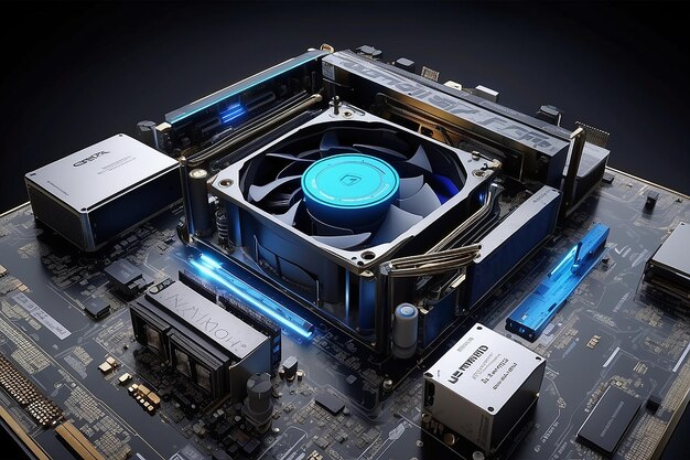Tecnologia hardware GPU esplorata in 3D