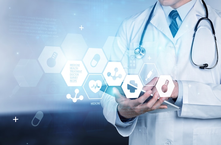 Foto tecnologia medica o rete medica