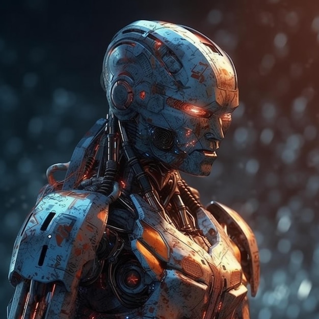 tecnologia realistica dell'immagine del robot AI generativa ai