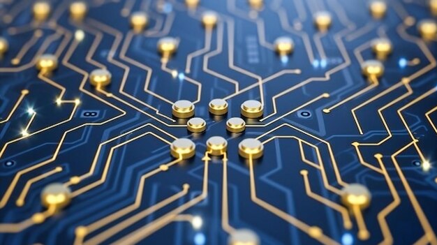 Tecnologia Scheda di circuito Hardware Processore di calcolo Scheda madre in elettronica digitale e Macro Tech